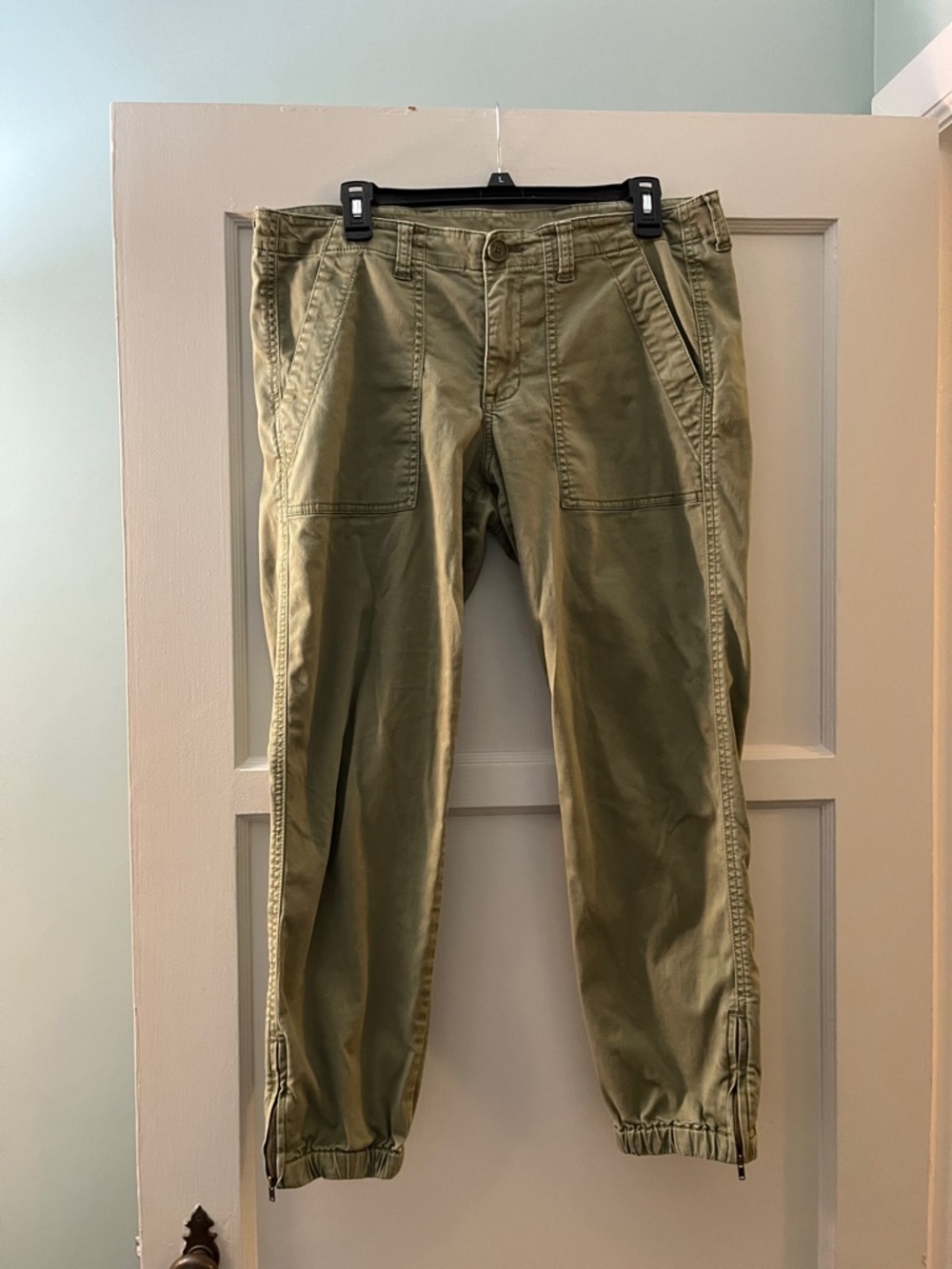 CAbi Olive Utility Slim Pants